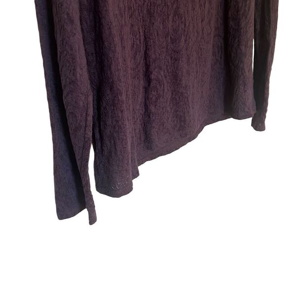 LOFT Cotton Blend Scoop Neck Lacey Semi Sheer Top - Picture 3 of 7